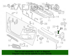 Кронштейн переднего бампера верхний правый Audi Q5 8R 13-17 рест новый неоригинал