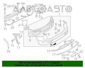 Заглушка буксир крюка заднего бампера левая Audi Q5 8R 09-17 OEM