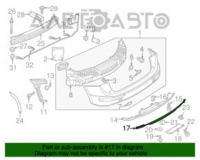 Montaj buza spate a bumperului Audi Q5 8R 13-17 restilizat s-line fără senzor de parcare