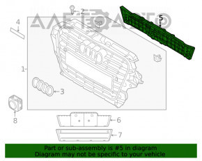 Suportul de blocare a capotei Audi Q5 8R 09-17 nou OEM original