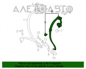 Centura de siguranță din spate dreapta pentru Audi Q5 8R 09-17, gri