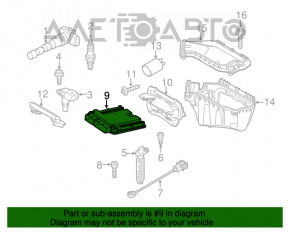 Modulul ECU al motorului Audi Q5 8R 13-17 3.0 tfsi