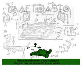 Suport de fixare far stânga Audi Q5 8R 13-17 nou neoriginal SIGNEDA