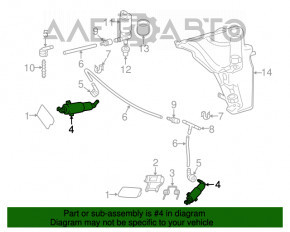 Injectorul de spălare a farului stâng Audi Q5 8R 09-17