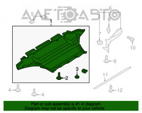 Protecție motor față Audi Q5 8R 13-17