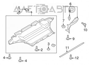 Protecție motor față Audi Q5 8R 13-17