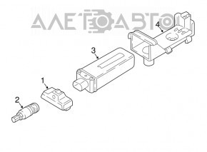 Blocul de control al senzorilor de presiune a anvelopelor TMPS Audi A3 8V 15-20