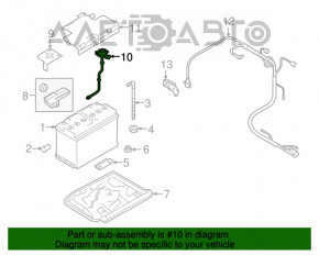 Клемма минусовая Audi Q5 80A 18- с датчиком