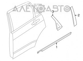 Capac usa spate stanga a usii laterale Ford Focus 08-11, structura frontala.