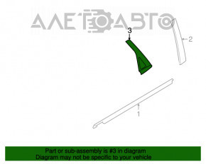 Panoul lateral spate stânga al ușii Ford Focus USA 08-11, structura din spate.