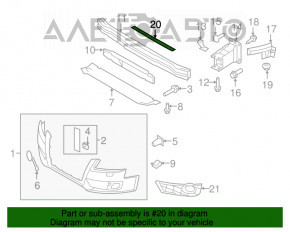 Capacul de bara fata Audi A4 B8 08-11 pre-restilizare