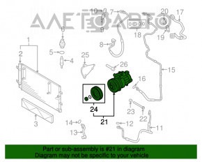 Compresorul de aer condiționat pentru Audi Q5 8R 13-17 3.0 tfsi