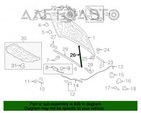 Amortizorul capotei Audi A4 B8 08-16