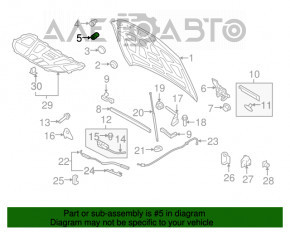 Bara de capota dreapta Audi Q5 80A 18- pe capota