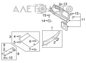 Capac portbagaj Audi A4 B8 08-16 sedan, prinderea este rupta, necesita curatare