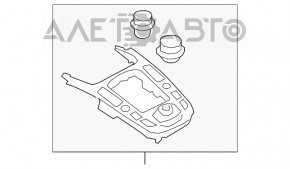 Capacul schimbatorului Audi Q5 8R 09-17 cu start-stop, cu control multimedia, tip 2