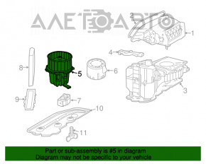 Motorul ventilatorului de încălzire Audi A4 B8 13-16 resturi