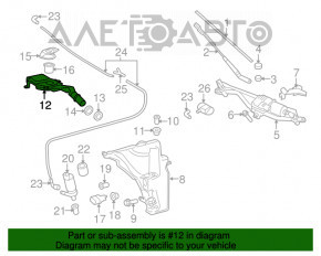 Duza gulerului stergatorului parbrizului Audi A4 B8 08-16 fara capac si filtru nou original