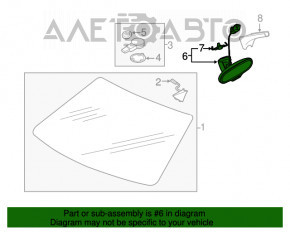 Oglindă interioară Audi A3 8V 15-16 neagră, cu capac