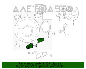 Кнопки управления на руле Audi A3 8V 15-16