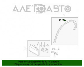 Clipsuri de fixare a aripilor spate drepte, set de 6 bucăți, Audi Q5 80A 18-