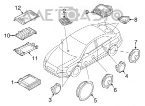 Головное устройство, магнитофон радио Audi A3 8V 15-16 4d под навигацию