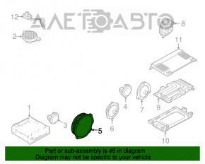 Difuzor ușă față dreapta Audi A3 8V 15-19 Bang and Olufsen