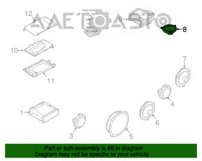 Difuzorul din spatele dreapta Audi A3 8V 15-20