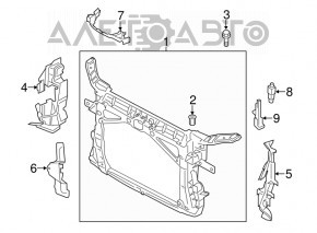 Deflector radiator stanga Audi A3 8V 15-16 4d nou original OEM