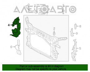 Дефлектор радиатора правый Audi A3 8V 15-16 4d