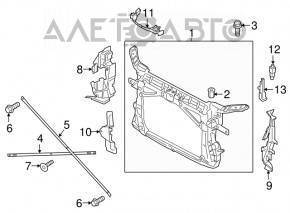 Garnitura de etanșare a capotei de blocare a capotei Audi A3 8V 15-16