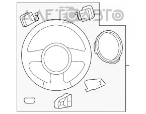 Volan gol Audi A3 8V 15-20 piele, negru, fără paleti.