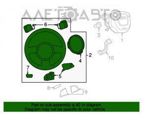 Volan gol Audi A3 8V 15-20 piele, negru, cu paddle-shift-uri