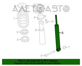 Стойка амортизатора в сборе задняя правая Audi A3 8V 15-19 FWD