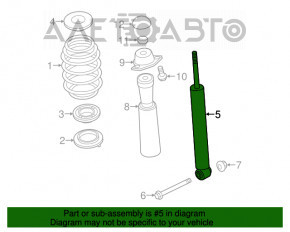 Стойка амортизатора в сборе задняя правая Audi A3 8V 15-19 awd sport suspension