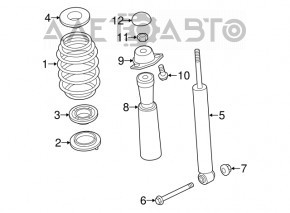 Стойка амортизатора в сборе задняя правая Audi A3 8V 15-19 awd sport suspension