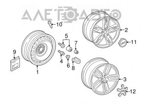 Диск колесный R19 Audi A3 8V 15-20 5 одиночных спиц