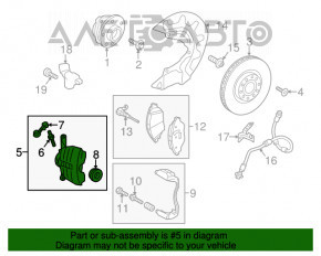 Suportul frontal stânga Audi A3 8V 15-20