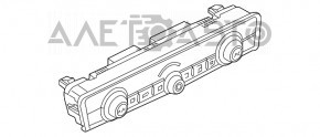 Управление климат-контролем Audi A3 8V 15-16 4d без подогрева сидений, потерта кнопка
