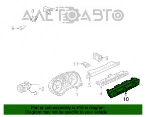 Управление климат-контролем Audi A3 8V 15-16 4d без подогрева сидений, потерта кнопка