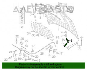 Capota stângă a capotei Audi A3 8V 15-20, nouă, originală OEM