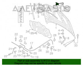 Capota de blocare a capotei Audi A3 8V 15-20