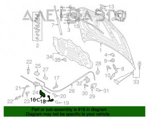 Inchidere capota dreapta Audi A3 8V 15-20 cu senzor nou original OEM