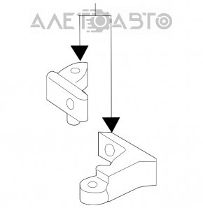 Петля двери верхняя задняя левая Audi A3 8V 15-18 4d, 5d