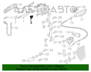 Заглушка внешней ручки передняя правая Audi A3 8V 15-20