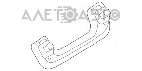 Ручка потолка передняя правая Audi A3 8V 15-20 4d, 5d черная