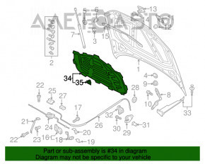 Izolarea capotei Audi A3 8V 15-20 este ruptă.