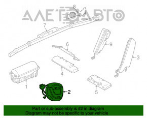 Подушка безопасности airbag в руль водительская Audi A3 8V 16-18 4d, черная