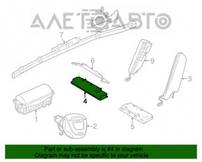 Airbag-ul de genunchi pentru pasagerul din dreapta Audi A3 8V 15-20 4d, negru