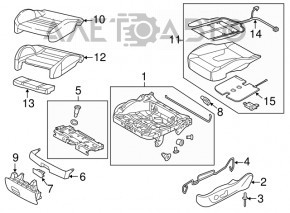 Scaun pasager Audi A3 8V 15-20 4 uși, 5 uși, cu airbag, piele, negru, manual, pentru curățare chimică